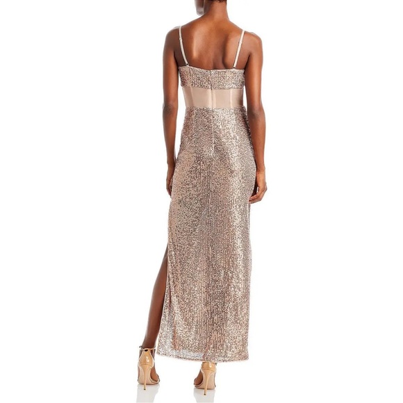 NWT BCBG MaxAzria Sequin Evening Gown - Picture 3 of 14